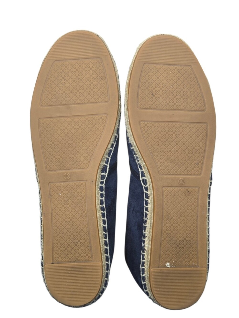 Tory Burch Sidney Navy Suede Espadrille Flats Logo Slip On Shoes Womens 10 - Picture 6 of 11